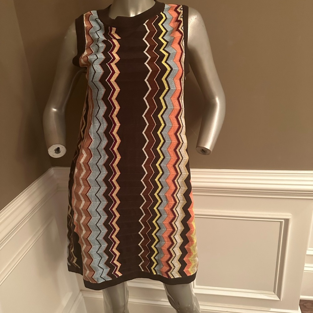 Zigzag Patterned Sleeveless Dress